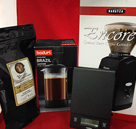 Gear: Coffee Level 3: Coffee Lab (Baratza Encore Grinder, Scale, 8-cup French Press, 1lb Coffee)