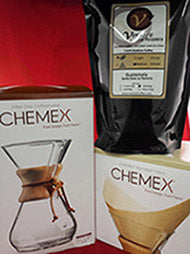 Gear: Coffee Level 1: Chemex Quick Start (6-cup Chemex, 1 Box filters, 1lb Coffee)